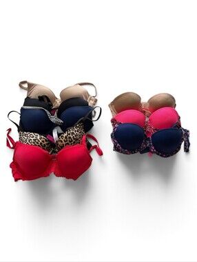 Victoria's Secret Bras - Red, Navy, Hot Pink, Nude & Leopard Mix